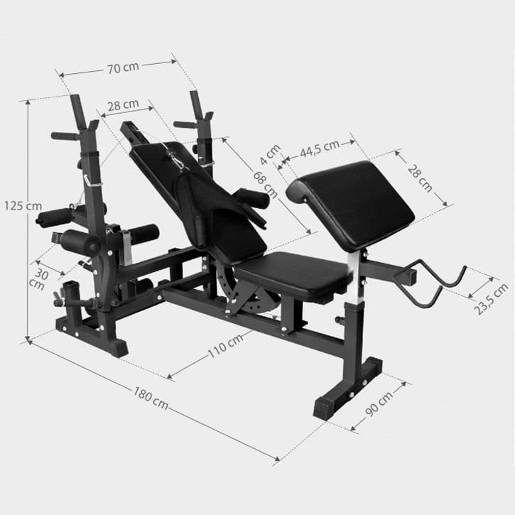 Multigym IRON Black - 108kg