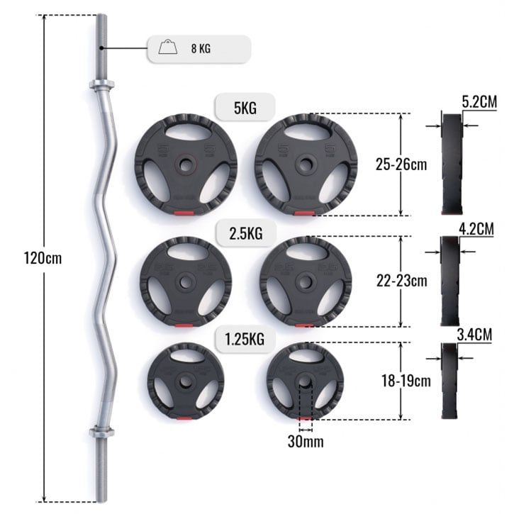 CURLSTANG PRO TRIGRIP - 25KG