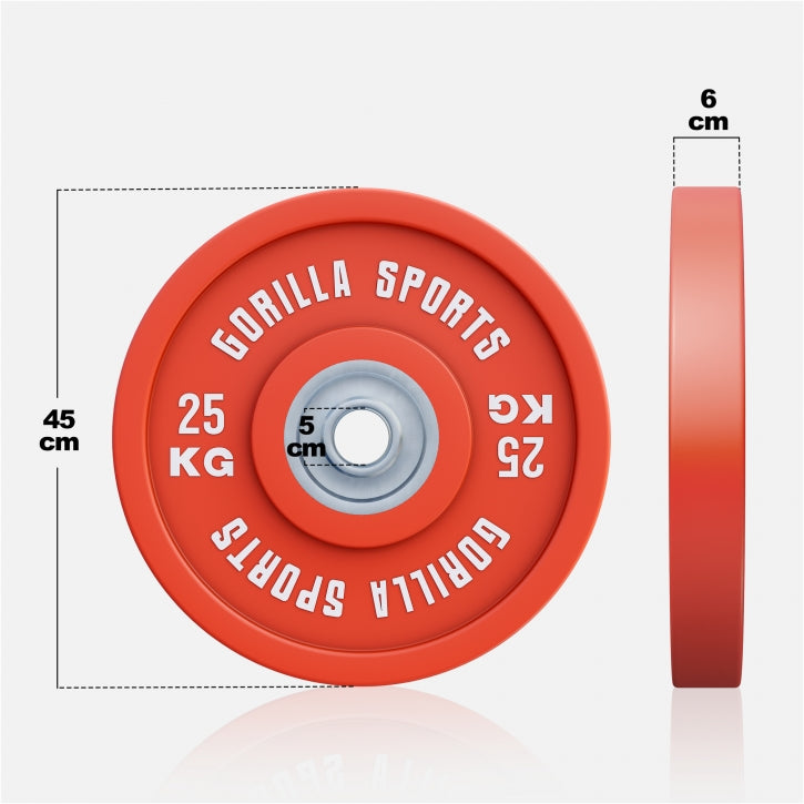 BUMPER PLATES COLOR 51MM - 5-25KG