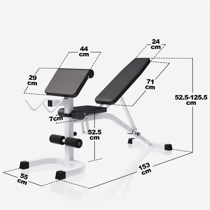 MULTIBÆNK MED SQUATSTATIV - 100KG