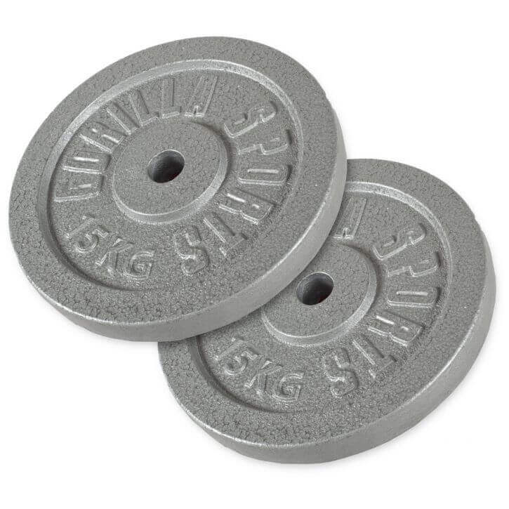 VÆGTSKIVER IRON SILVER - 2X15KG